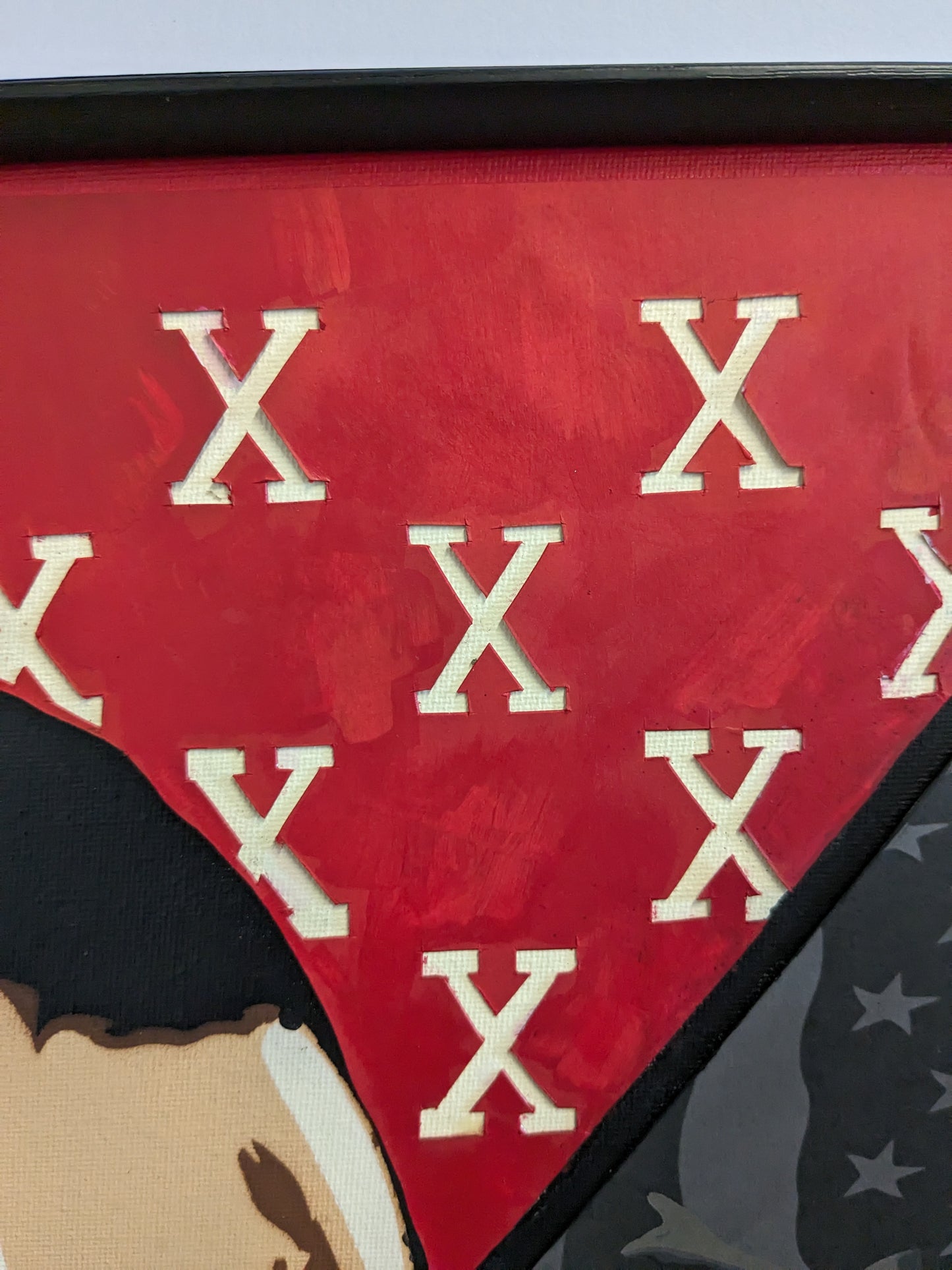 "By Any Means Necessary" Malcolm X Original Painting (20.8" x 24.8")