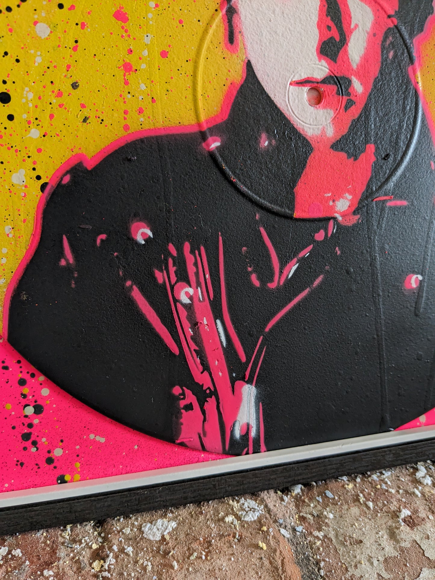 Steve Jones (Sex Pistols) 12" Spray Painted Vinyl Record