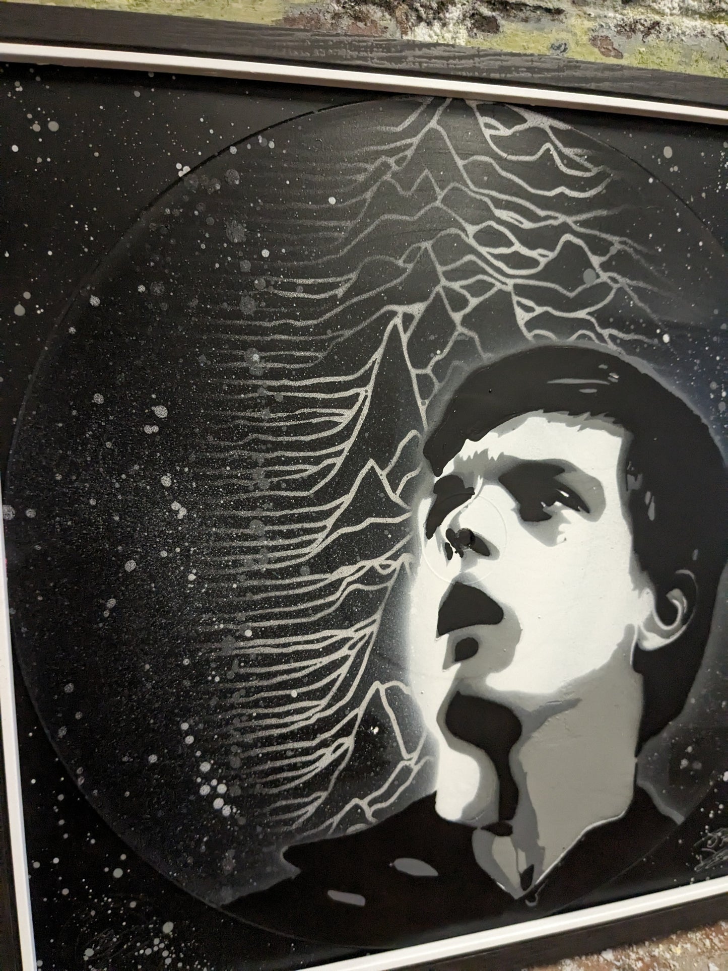 Ian Curtis Joy Division 12" Spray Painted Vinyl