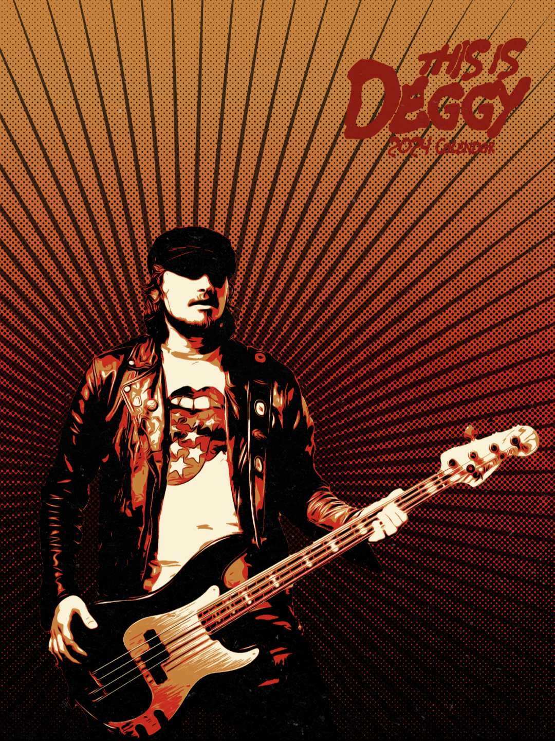 Deggy 2024 A4 Wall Calendar