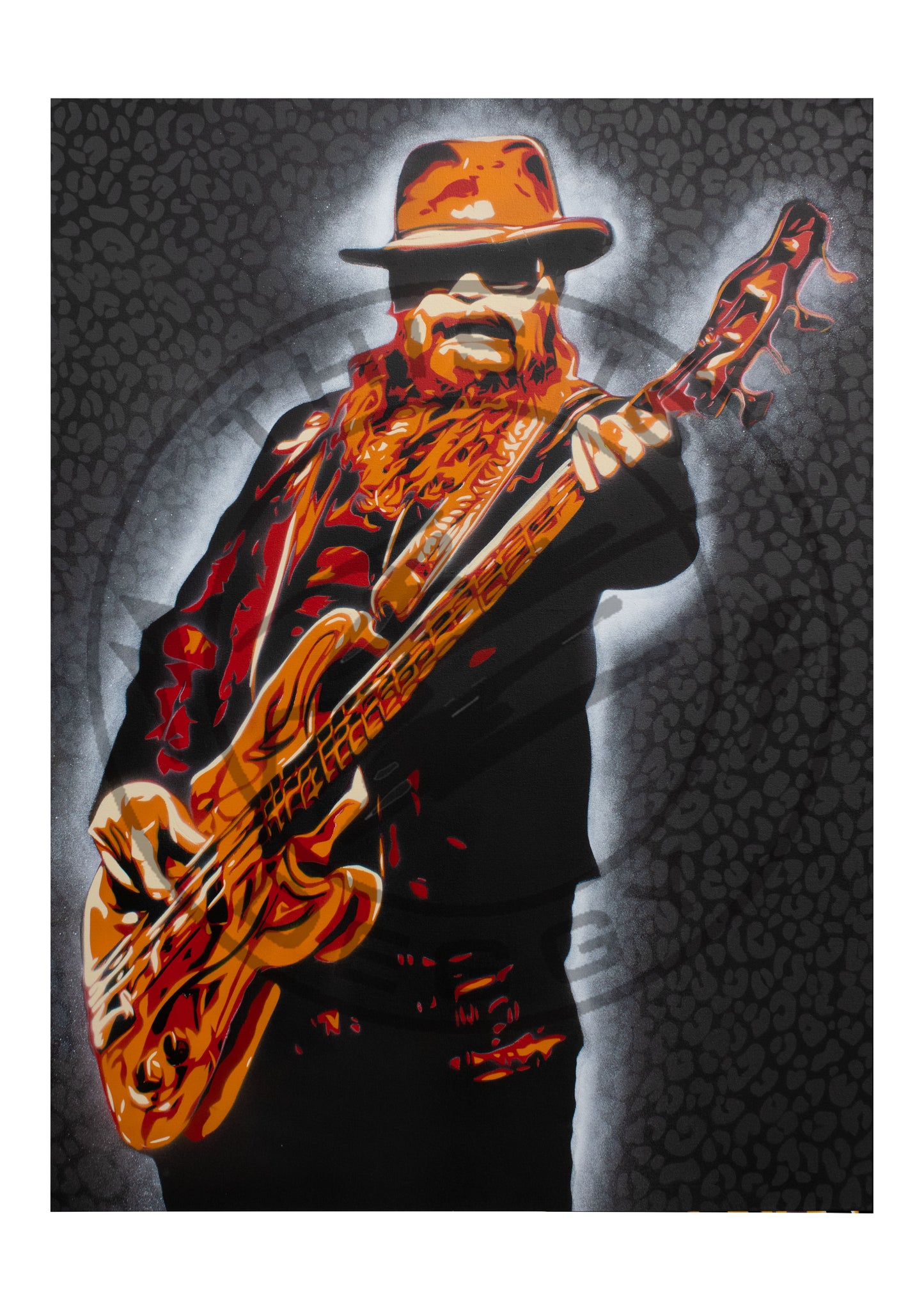 Dusty Hill ZZ Top Open Edition Gicleé Print