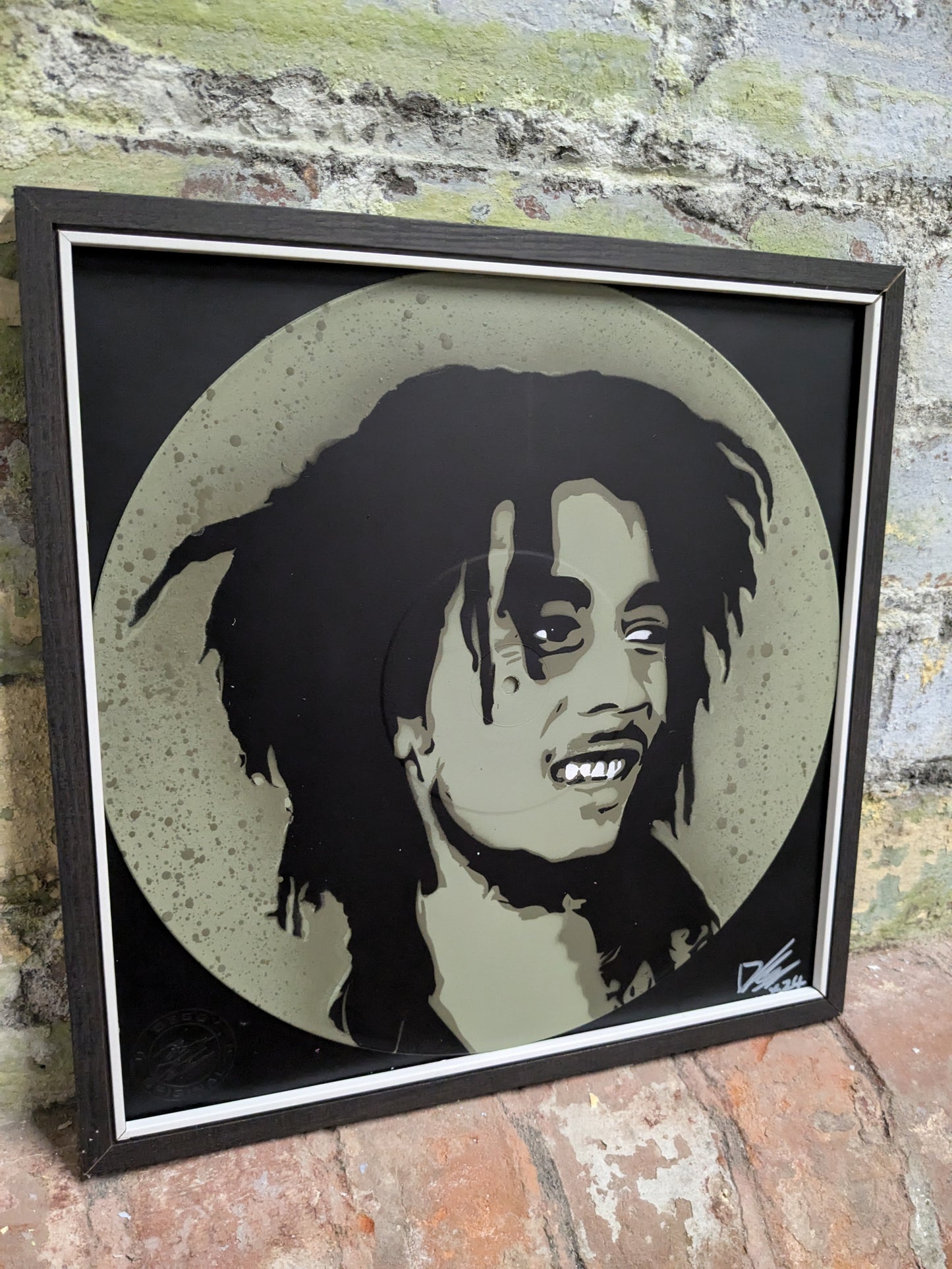 Bob Marley 12" Spray Painted Record