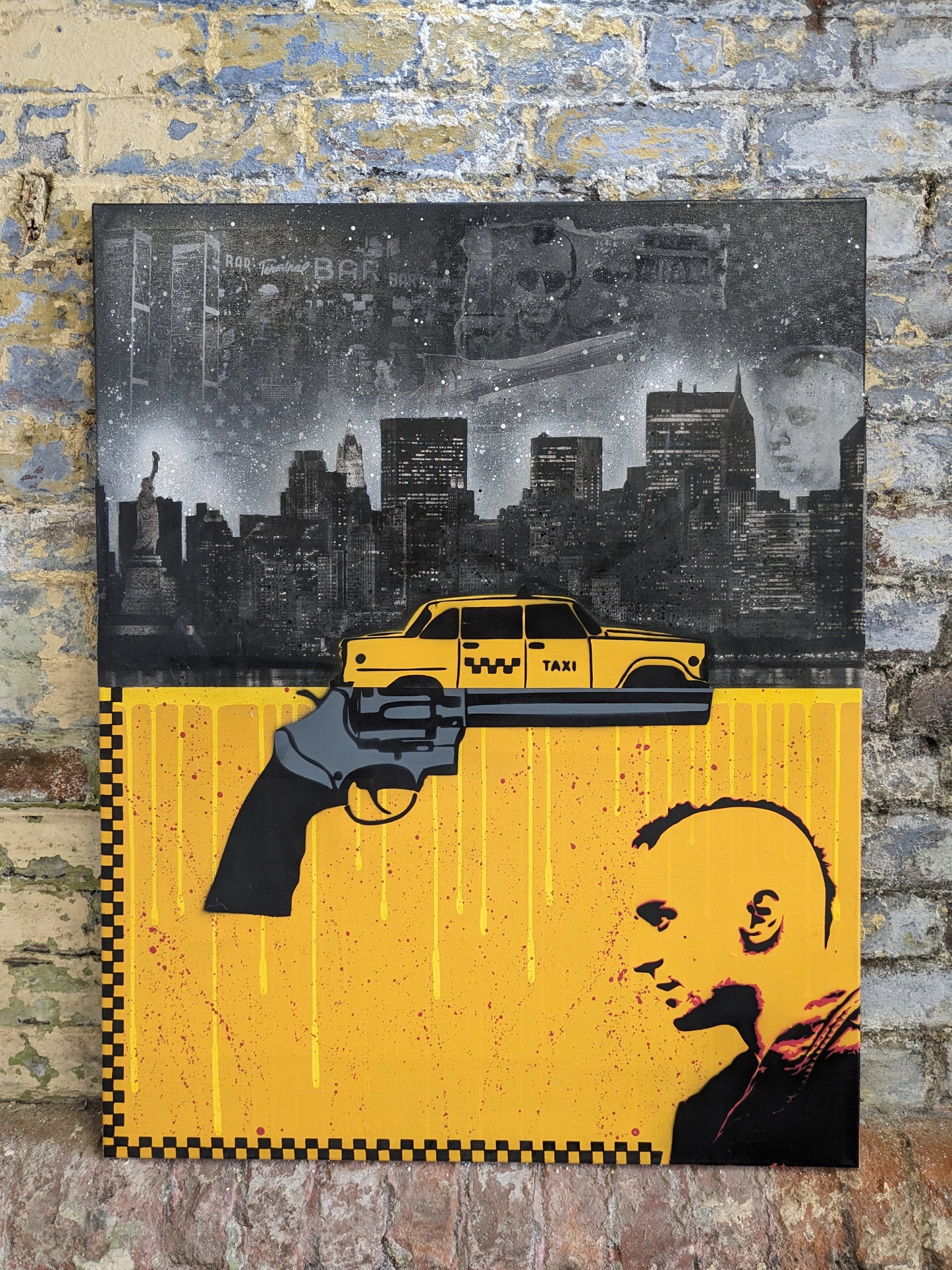 "Someday, A Real Rain Will Come And Wash All The Scum Off The Streets." Taxi Driver Original Painting