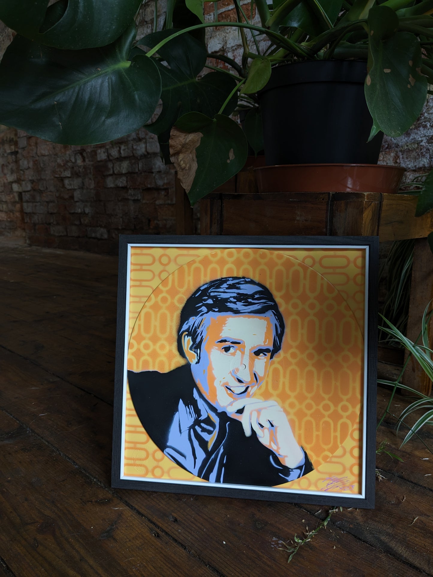 Alan Partridge 12" Vinyl Record Original Spray Painting