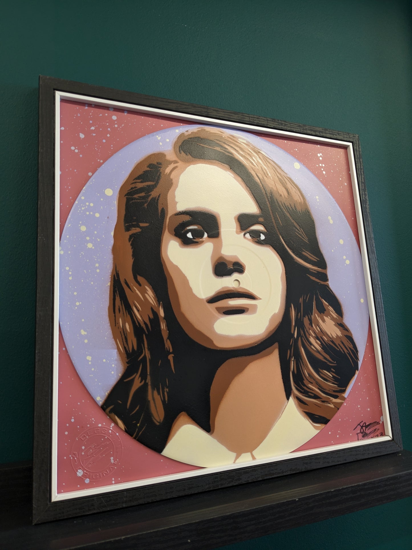 Lana Del Rey 12" Vinyl Record Original Spray Painting