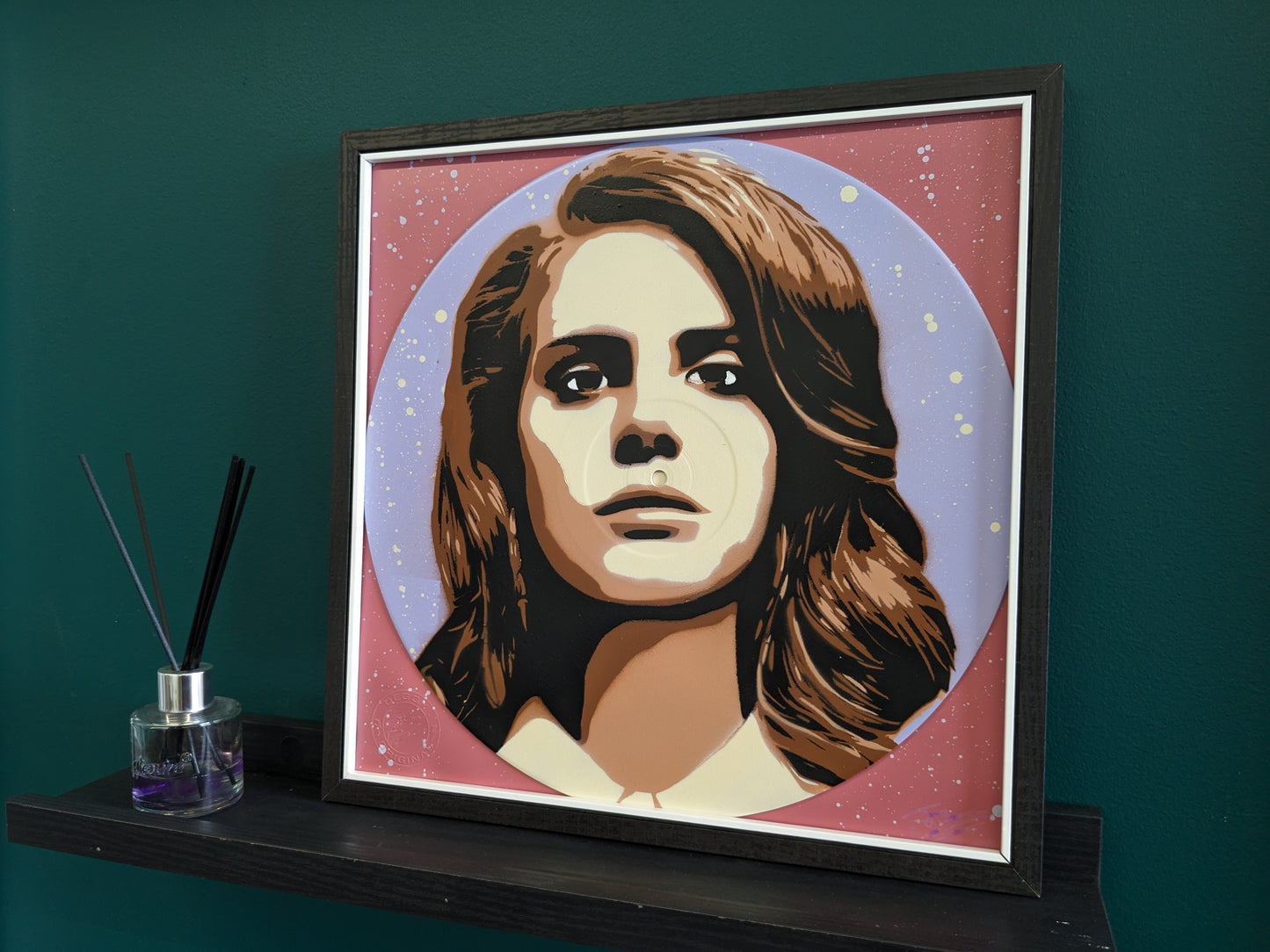Lana Del Rey 12" Vinyl Record Original Spray Painting