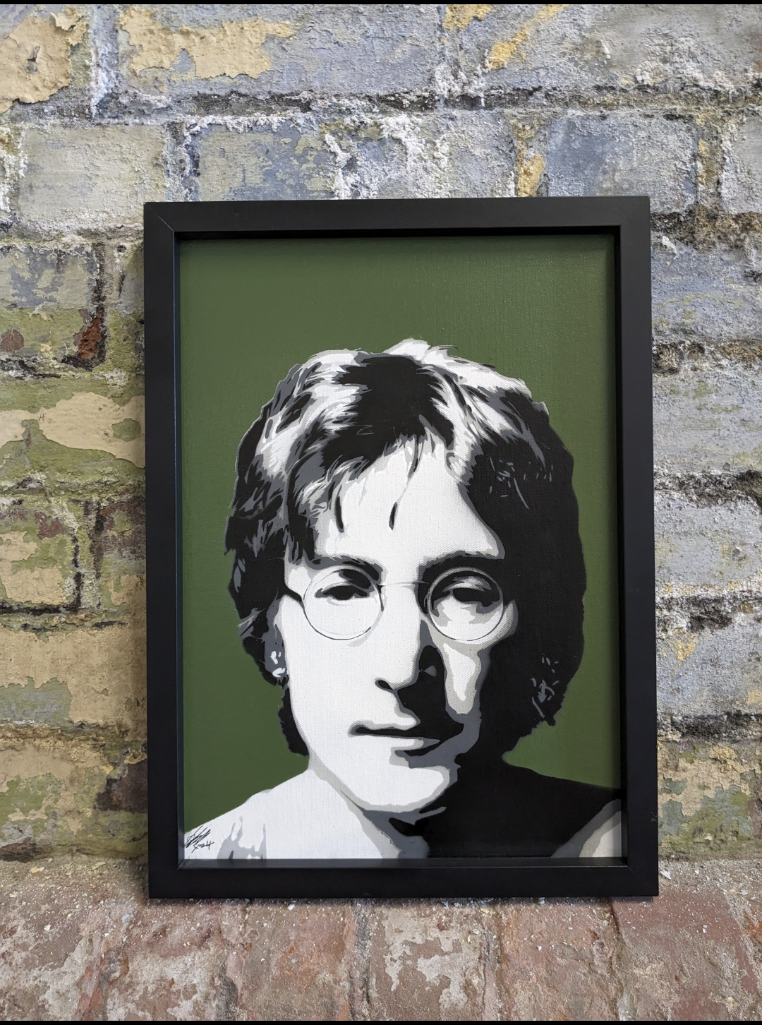 John Lennon A3 Original Spray Painting
