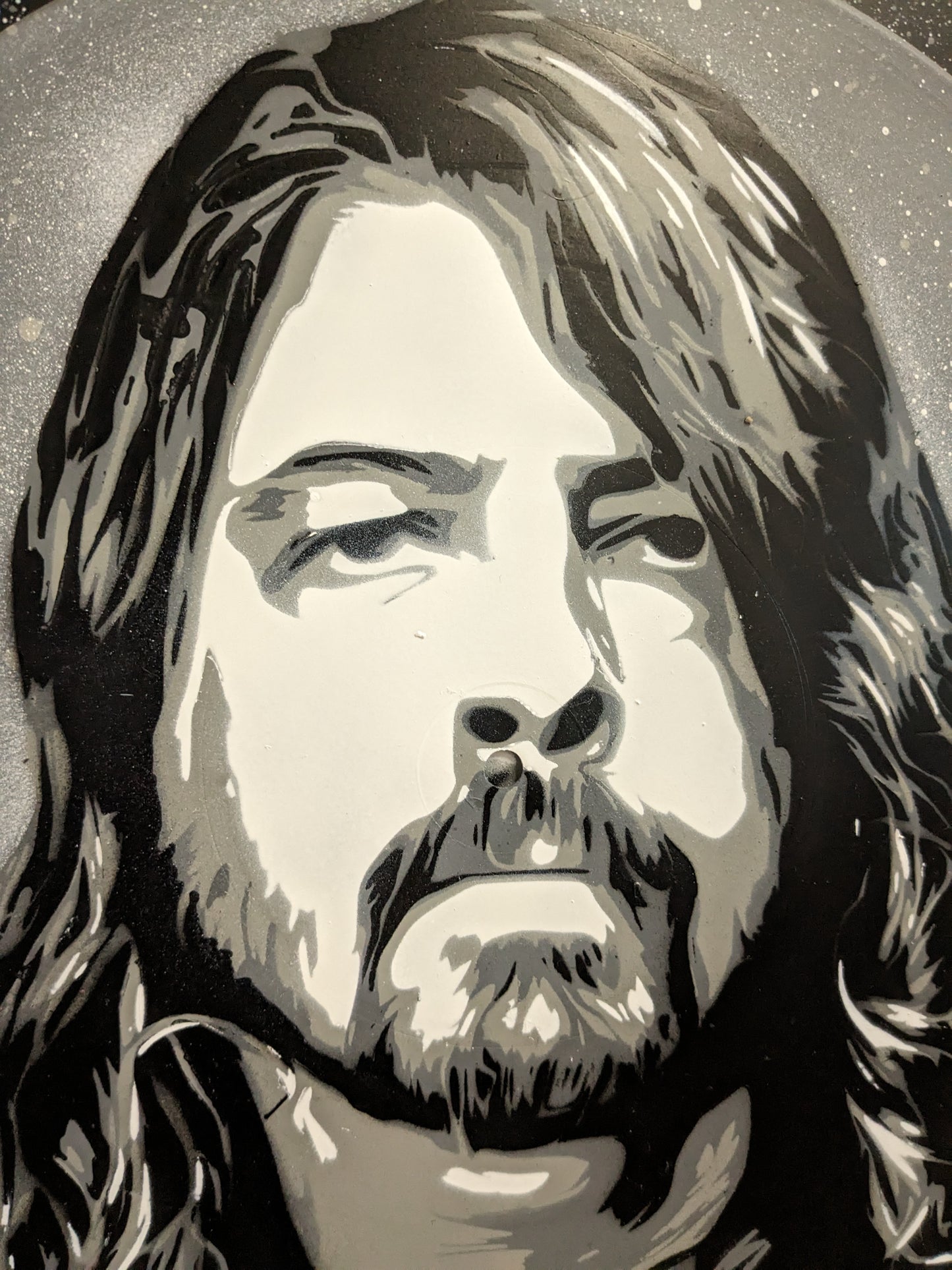 Dave Grohl 12" Spray Painted Record