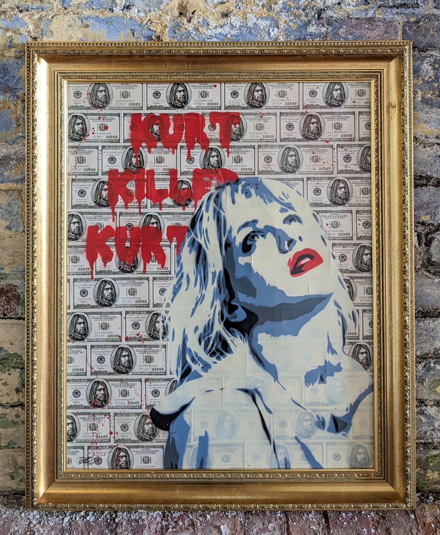 Kurt Killed Kurt Original Spray Painting 23" x 29.5"