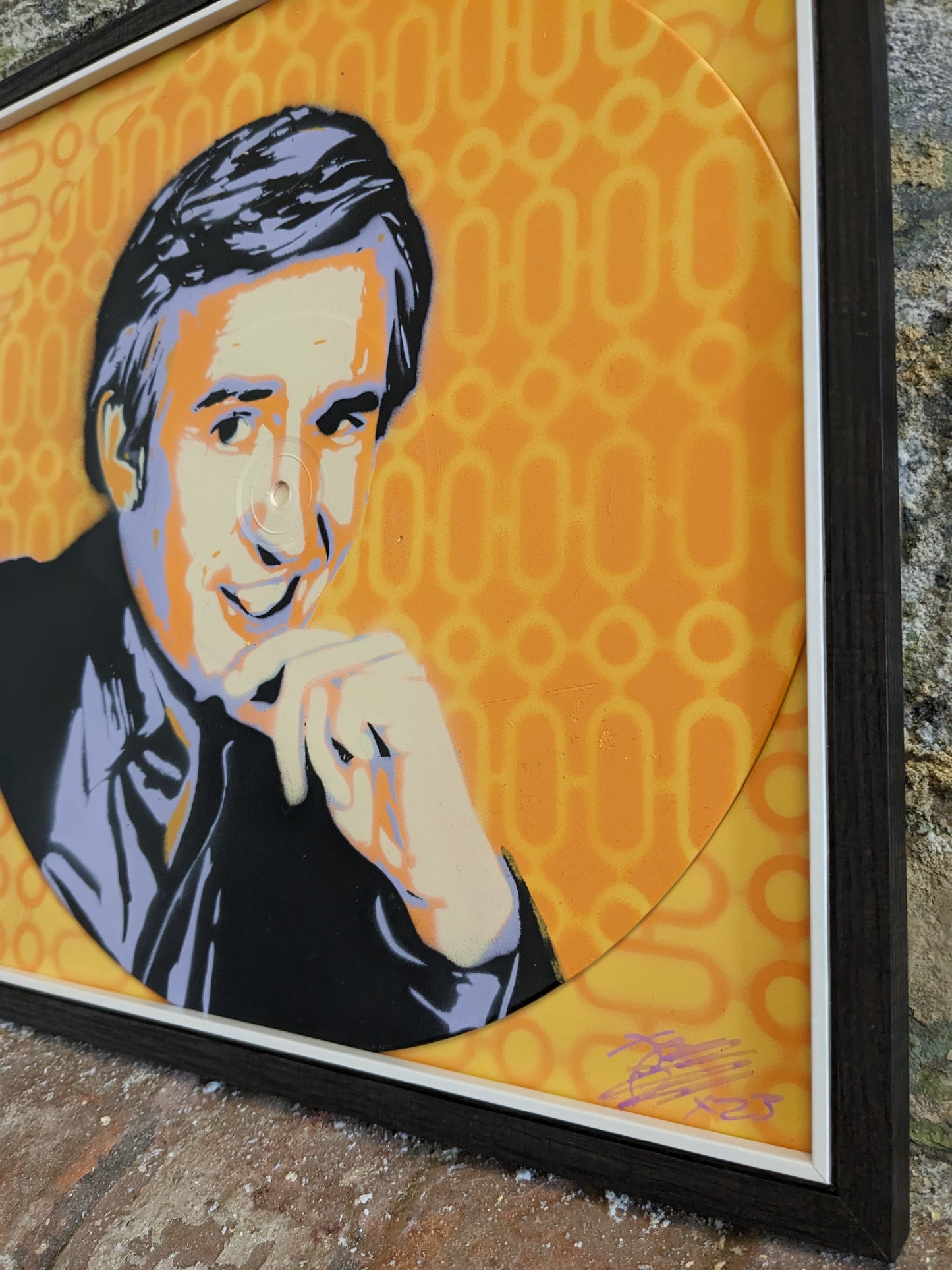 Alan Partridge 12" Vinyl Record Original Spray Painting