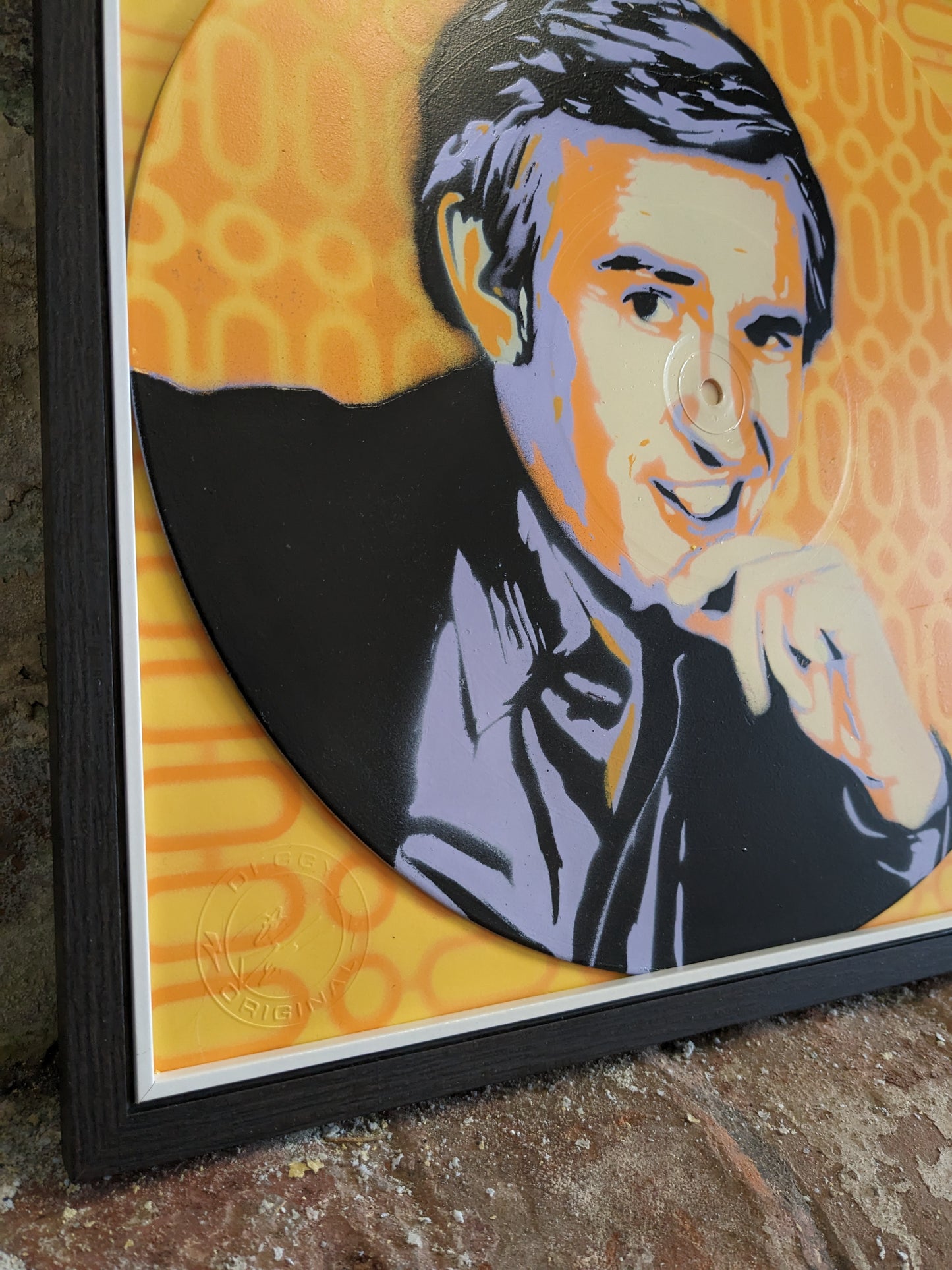 Alan Partridge 12" Vinyl Record Original Spray Painting