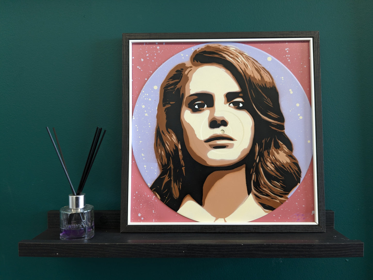 Lana Del Rey 12" Vinyl Record Original Spray Painting