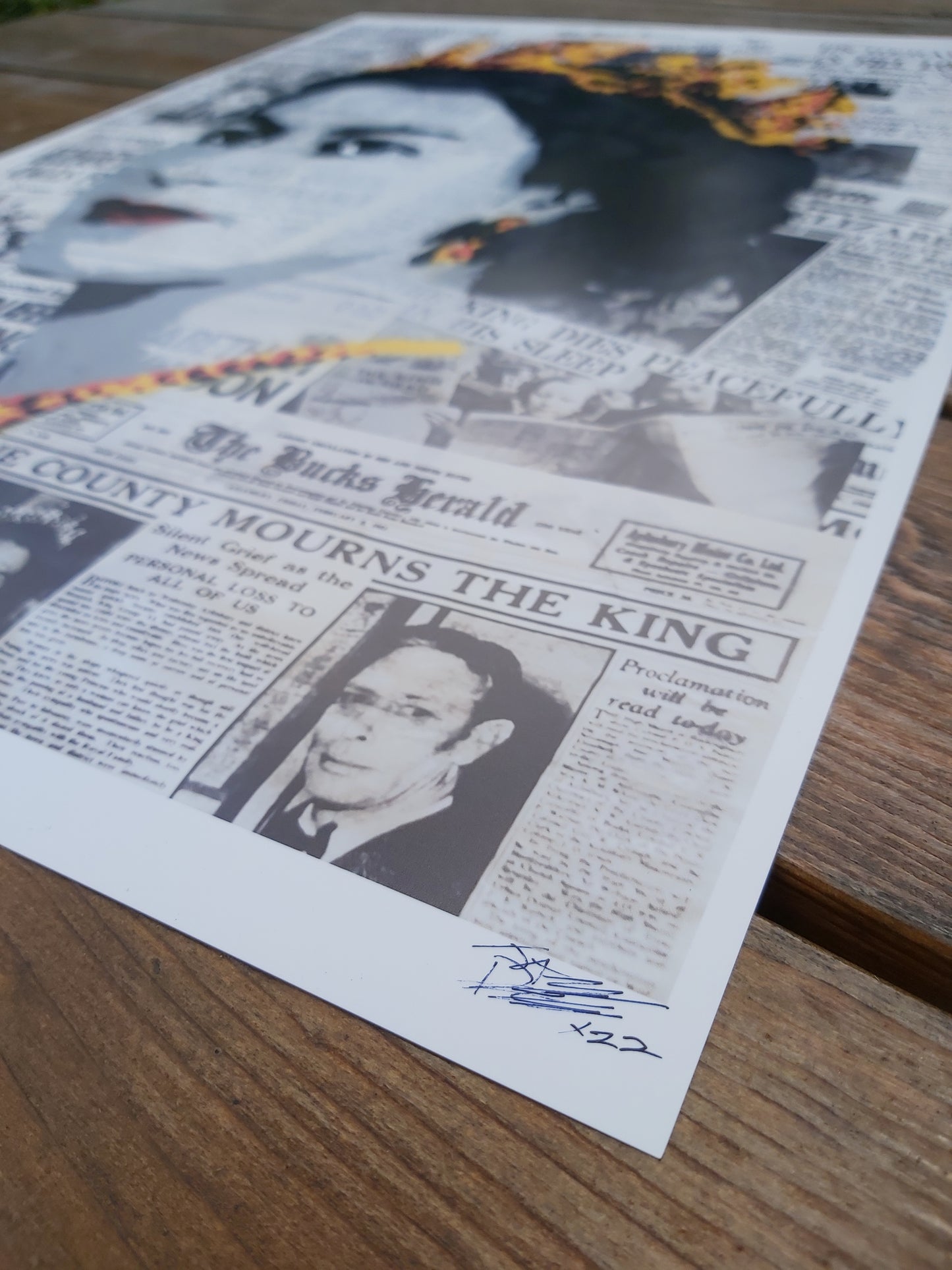 Queen Elizabeth II COLLAGE GICLÉE FINE ART PRINT