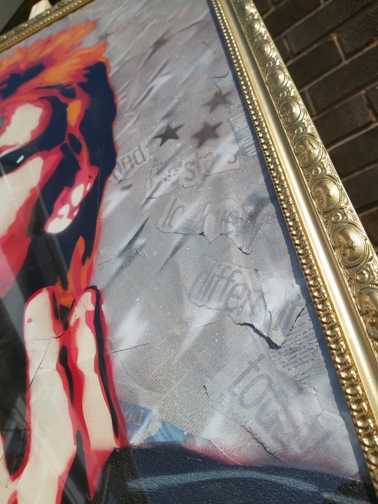 David Bowie "Ziggy Stardust" Original Mixed Media Painting (29" x 36" Frame Size)