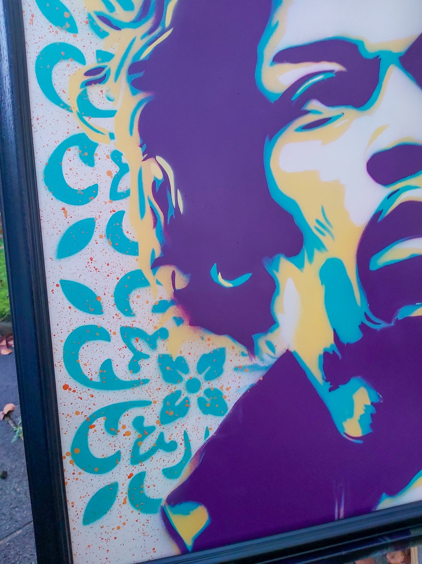 Jimi Hendrix (36" x 34.5") Original Spray Painting