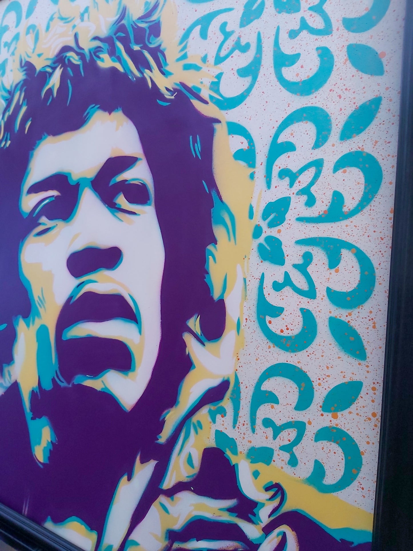 Jimi Hendrix (36" x 34.5") Original Spray Painting