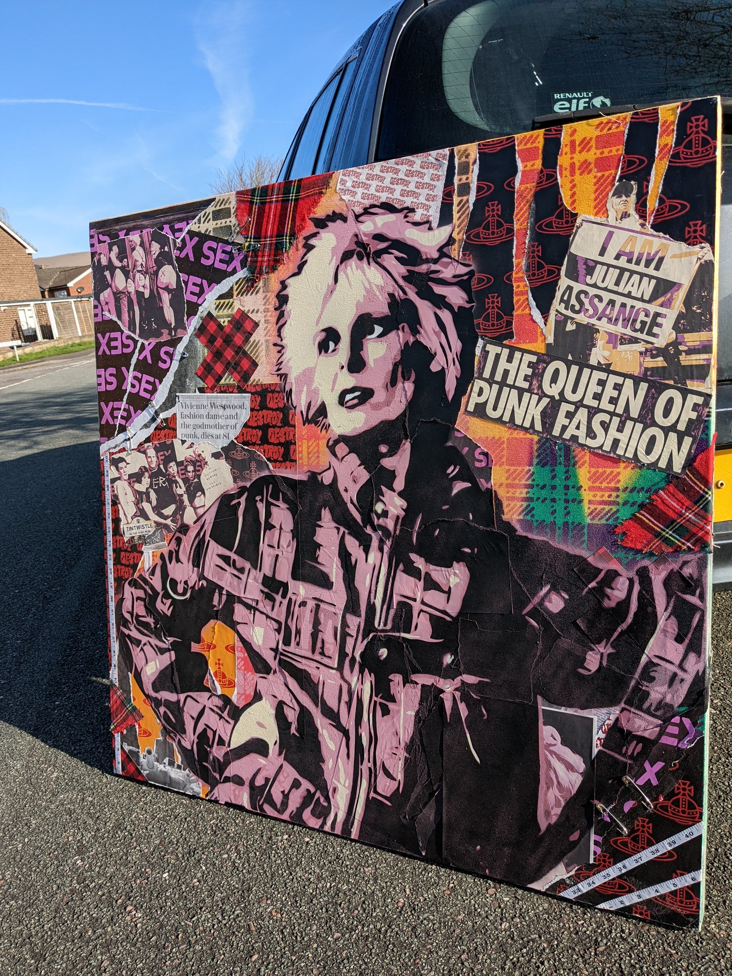 Vivienne Westwood 2023 Memorial Painting 38.5" x 38.5" 2023