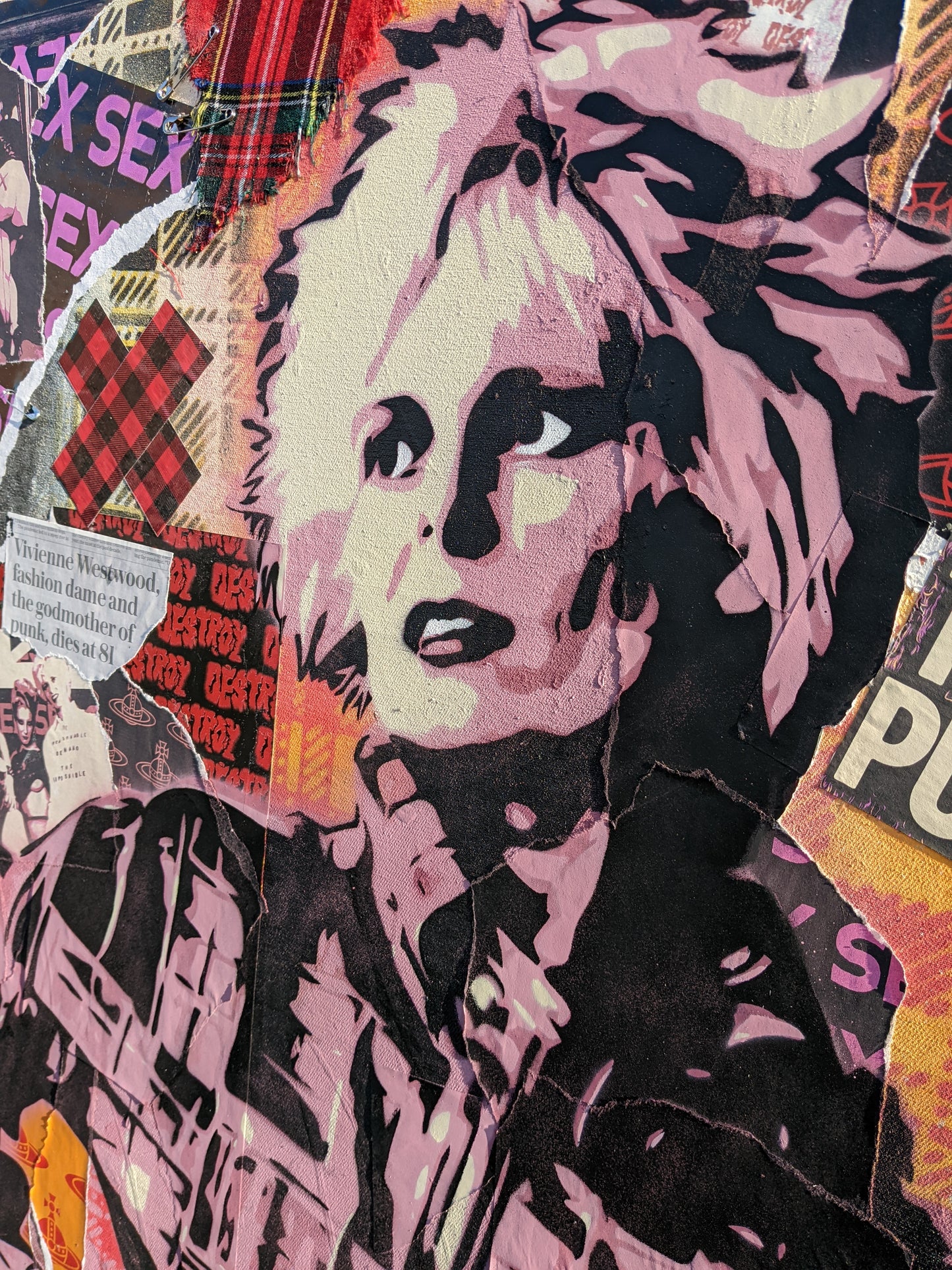 Vivienne Westwood 2023 Memorial Painting 38.5" x 38.5" 2023
