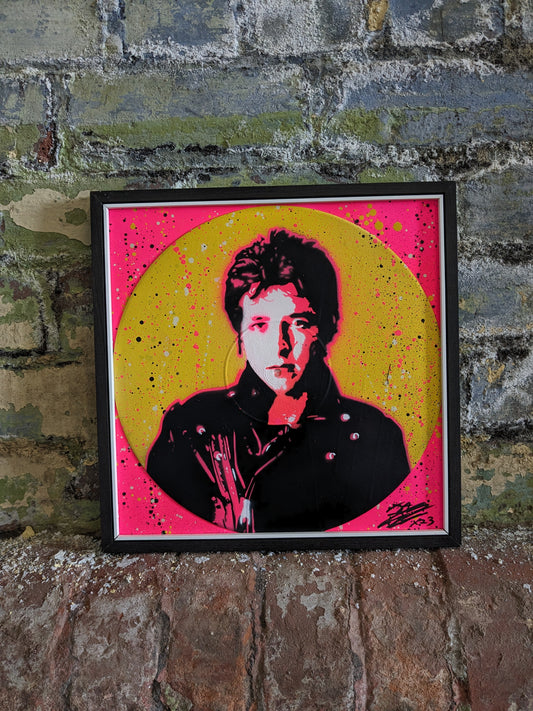 Steve Jones (Sex Pistols) 12" Spray Painted Vinyl Record