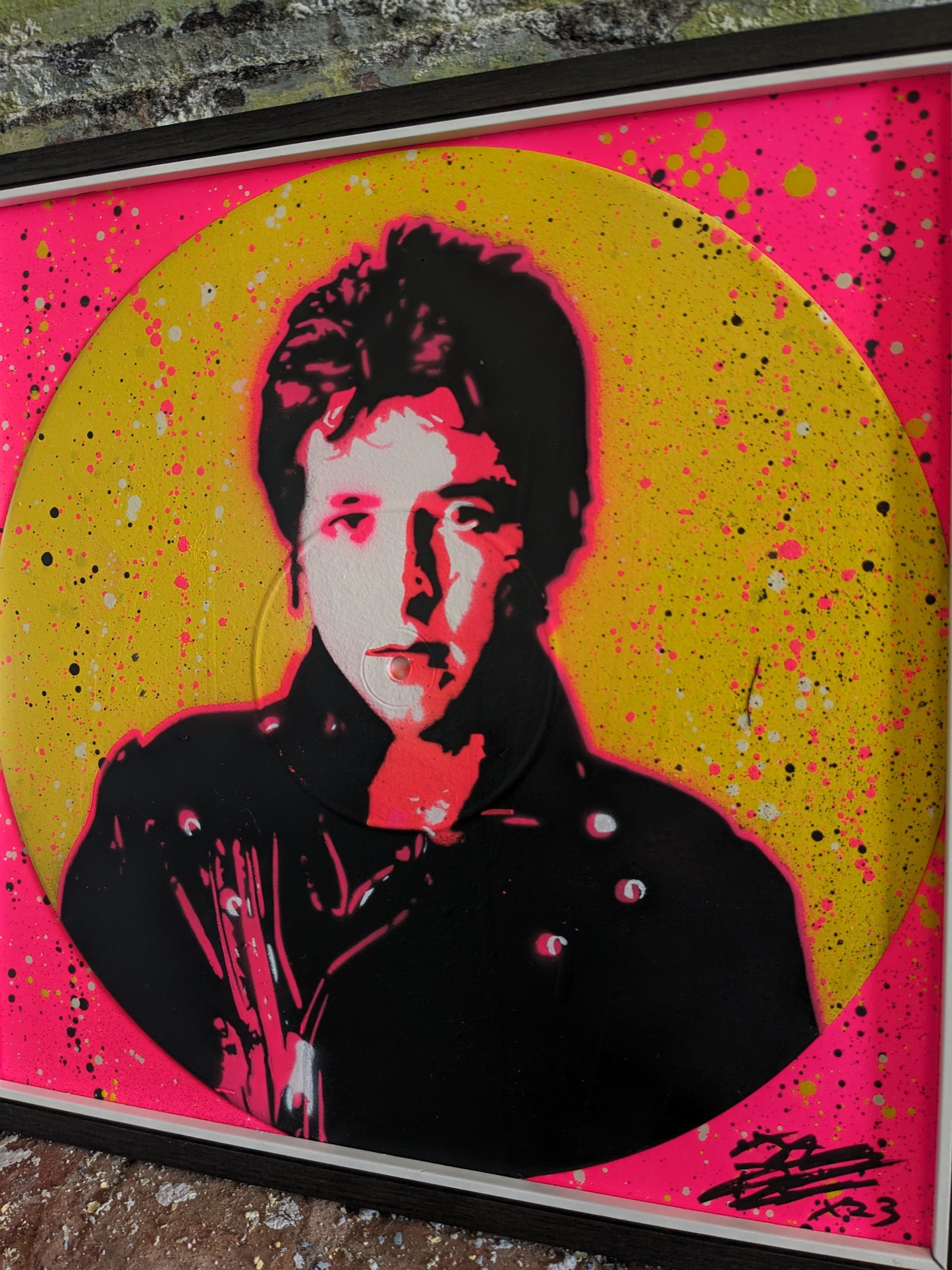 Steve Jones (Sex Pistols) 12" Spray Painted Vinyl Record