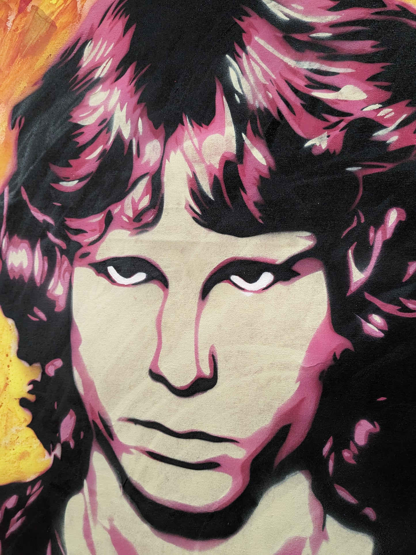 Jim Morrison "The Lizard King" Original 100cm x 100cm Mixed Media Painting