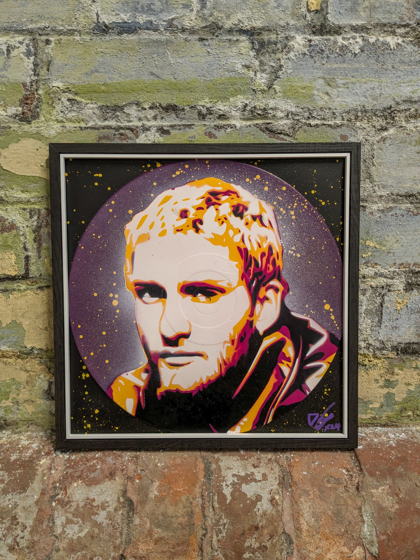 Layne Staley 12" Spray Painted Record