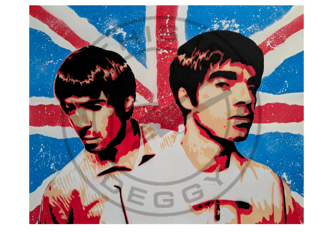 Liam & Noel Gallagher Union Jack Open Edition Giclèe Print