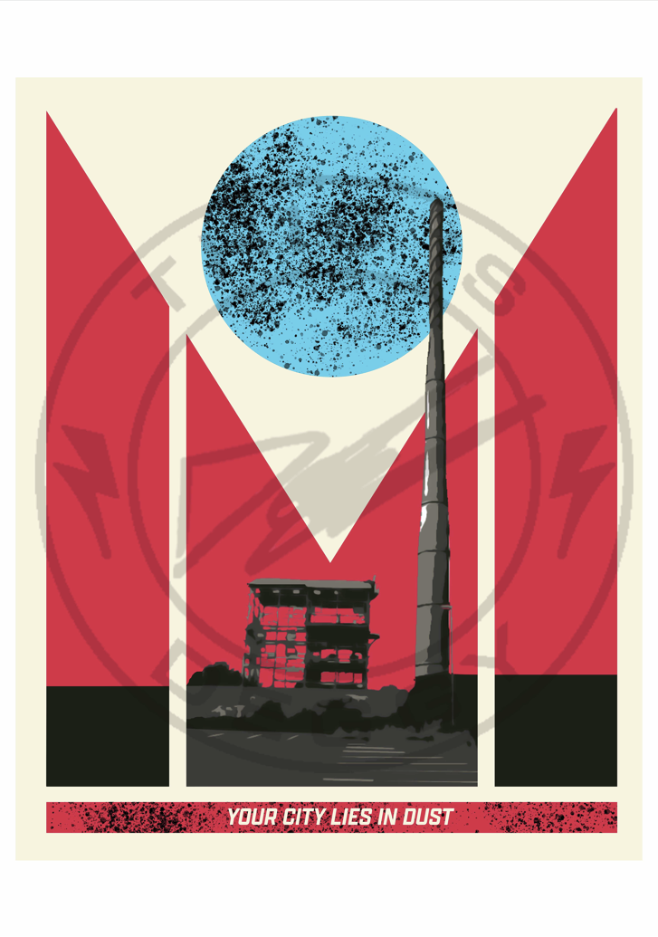 City Lies In Dust (Glossop Chimney) Open Edition Giglée Print