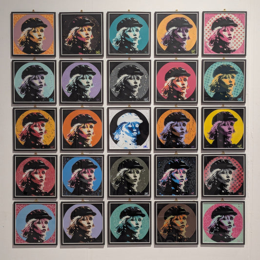 Debbie Harry 12" Vinyl Record Original Spray Painting (Sold Individually)