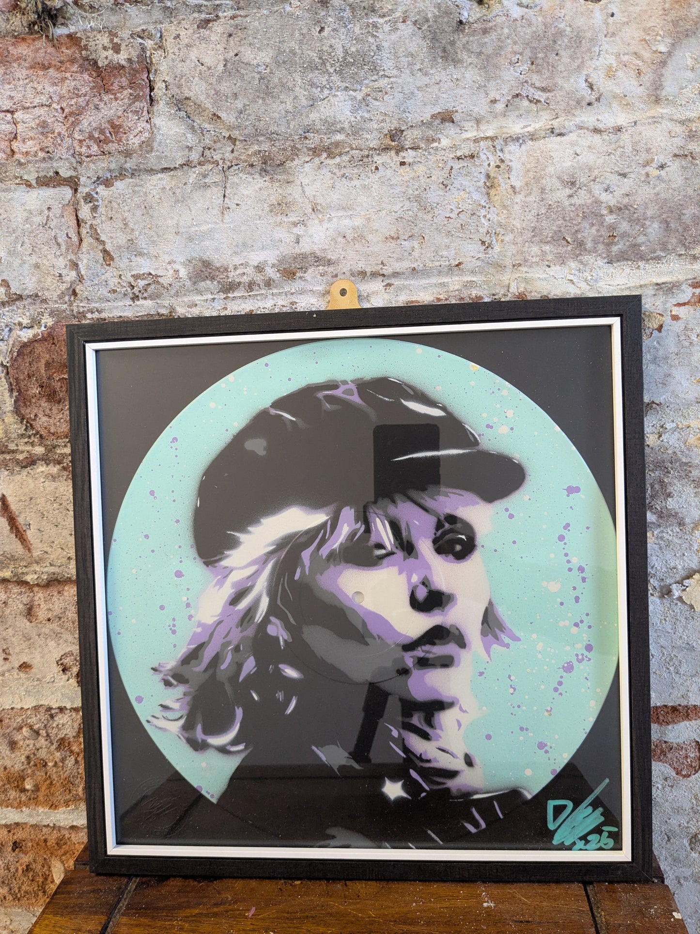 Debbie Harry 12" Vinyl Record Original Spray Painting (Sold Individually)