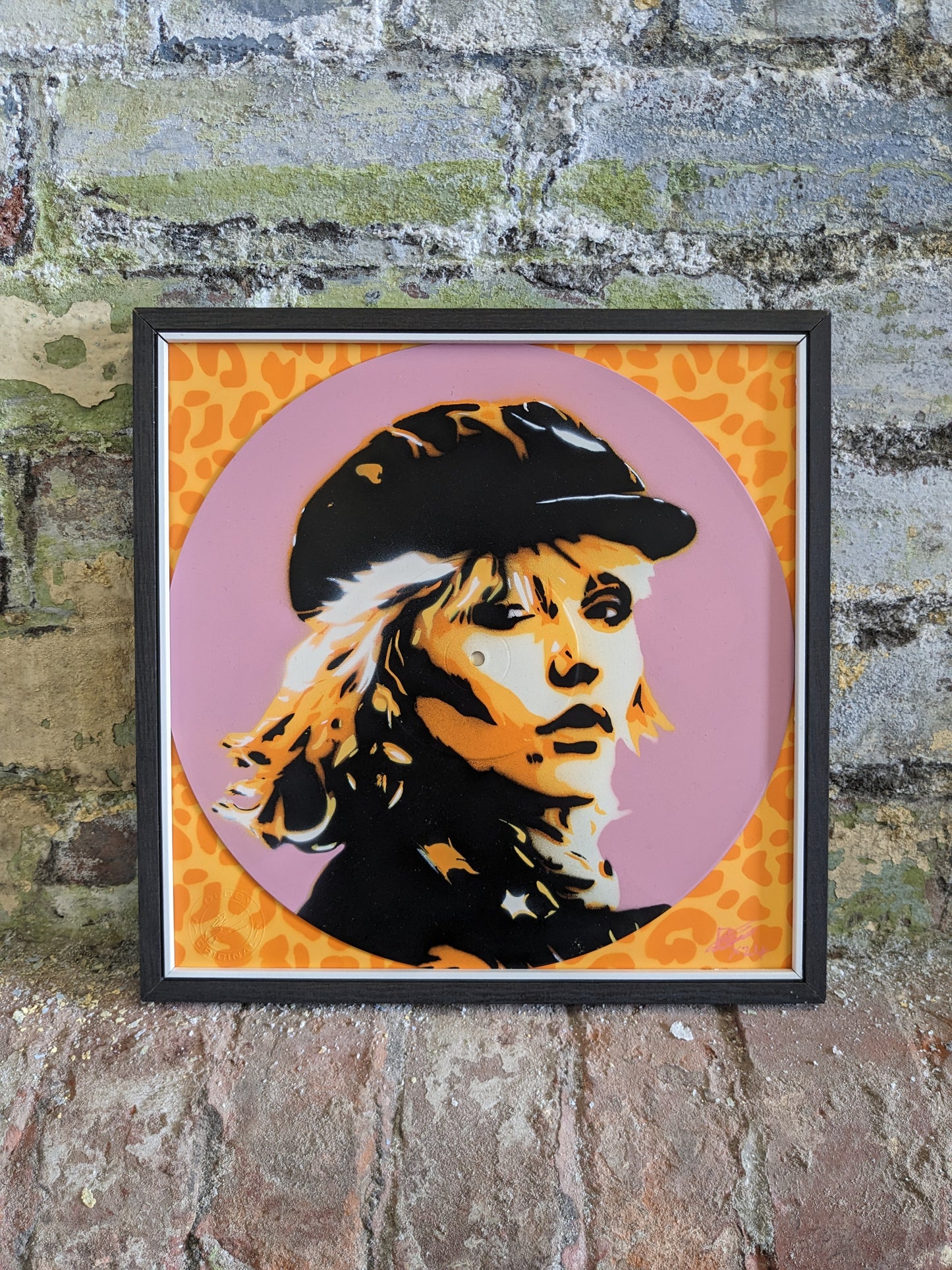 Debbie Harry 12" Vinyl Record Original Spray Painting