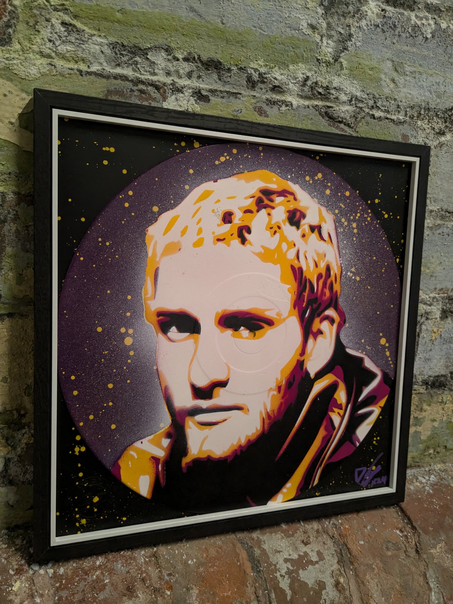 Layne Staley 12" Spray Painted Record