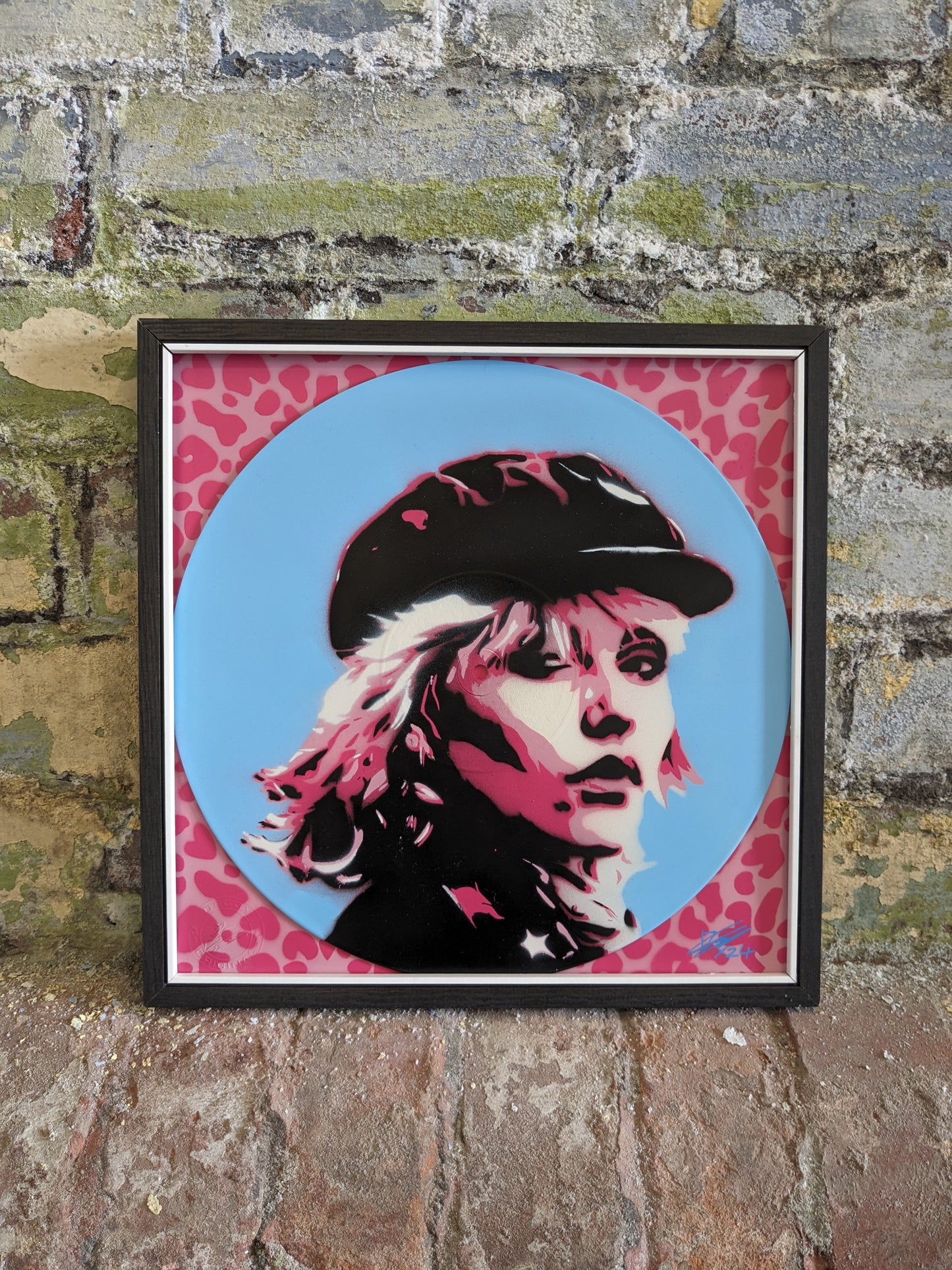 Debbie Harry 12" Vinyl Record Original Spray Painting