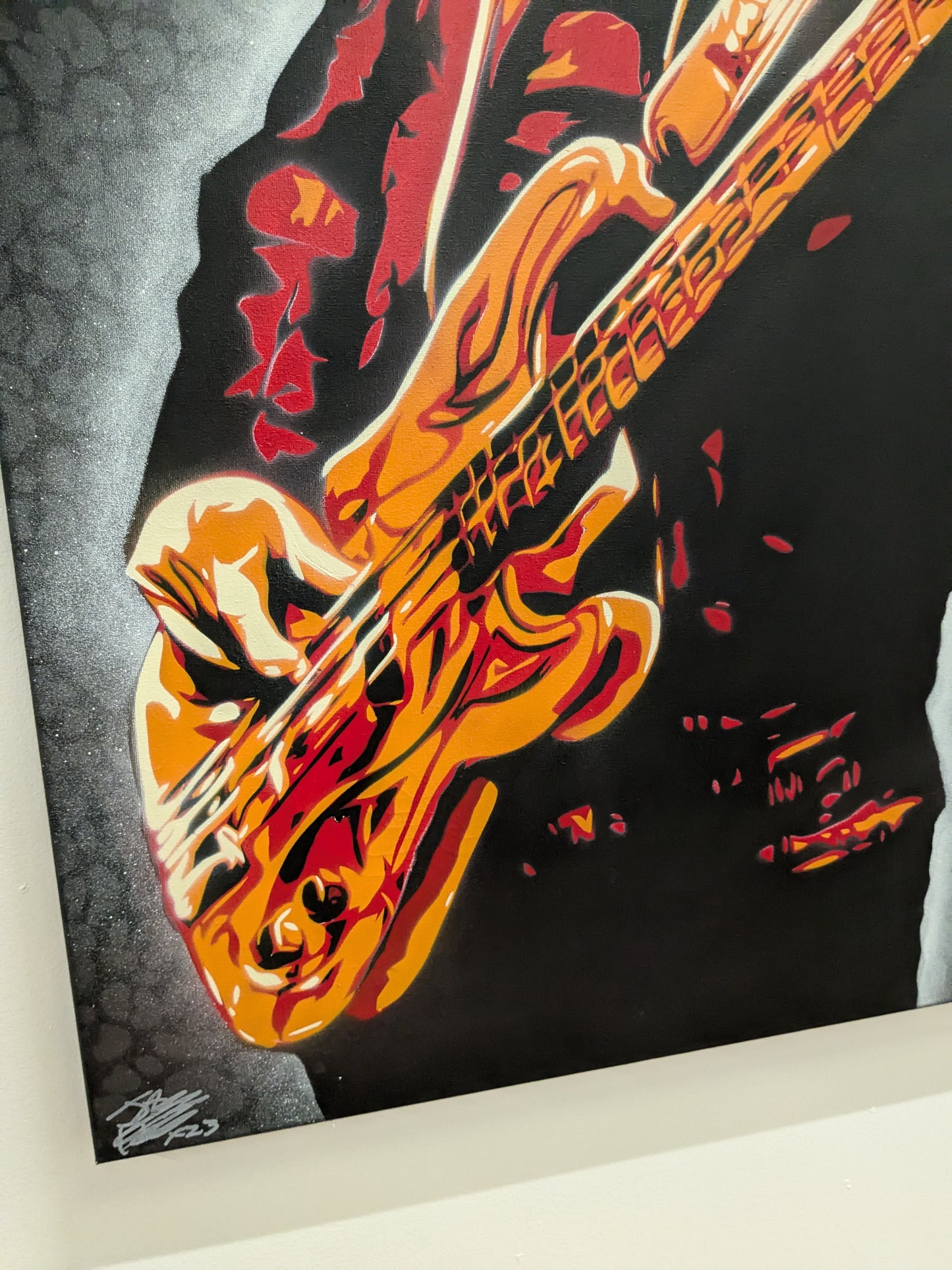 Dusty Hill (ZZ Top) 40" x 32" Original SprayPainting