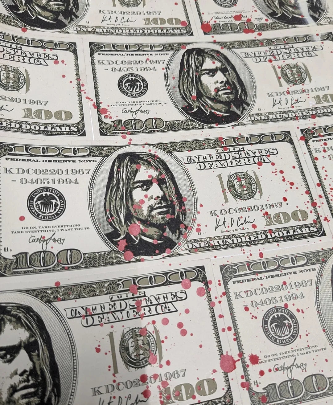 Kurt Cobain Bank Notes Set
