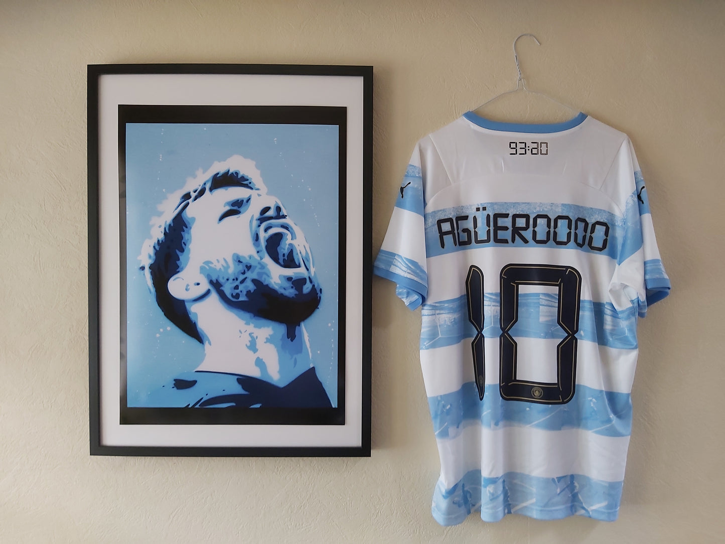 Sergio Aguero Man City Giclée Fine Art Print