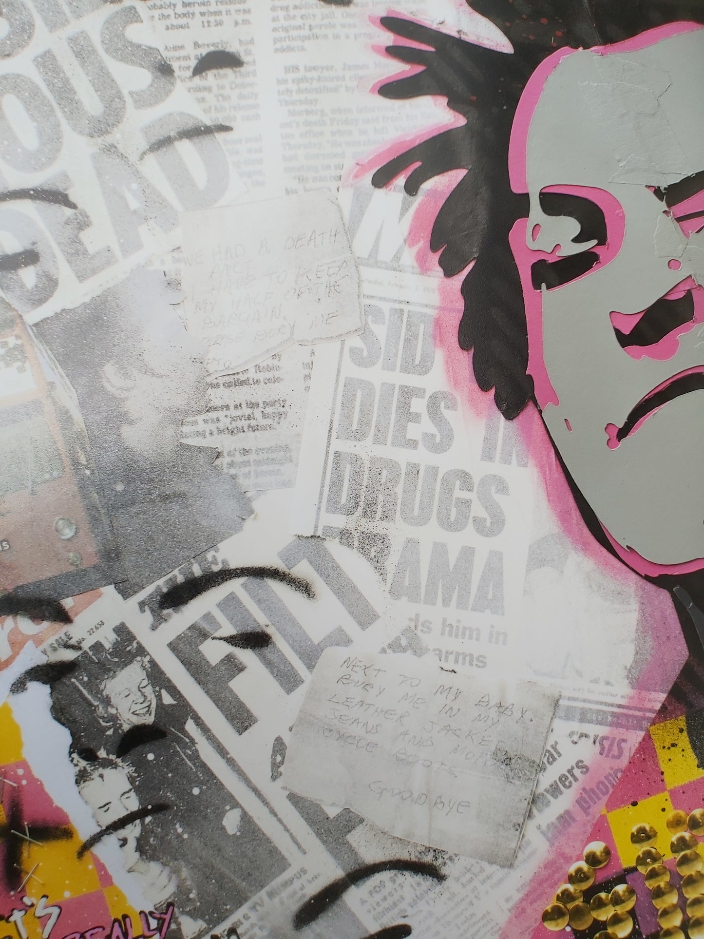 Sid Vicious Mixed Media GICLÉE FINE ART PRINT