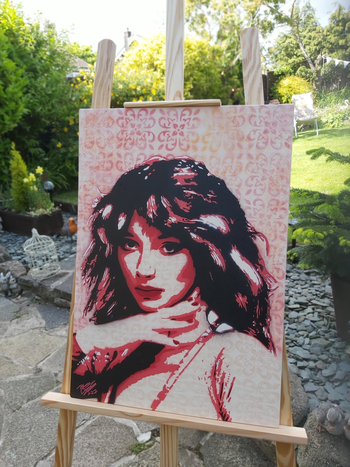 Kate Bush Original Spray Painting On A2 Canvas Board