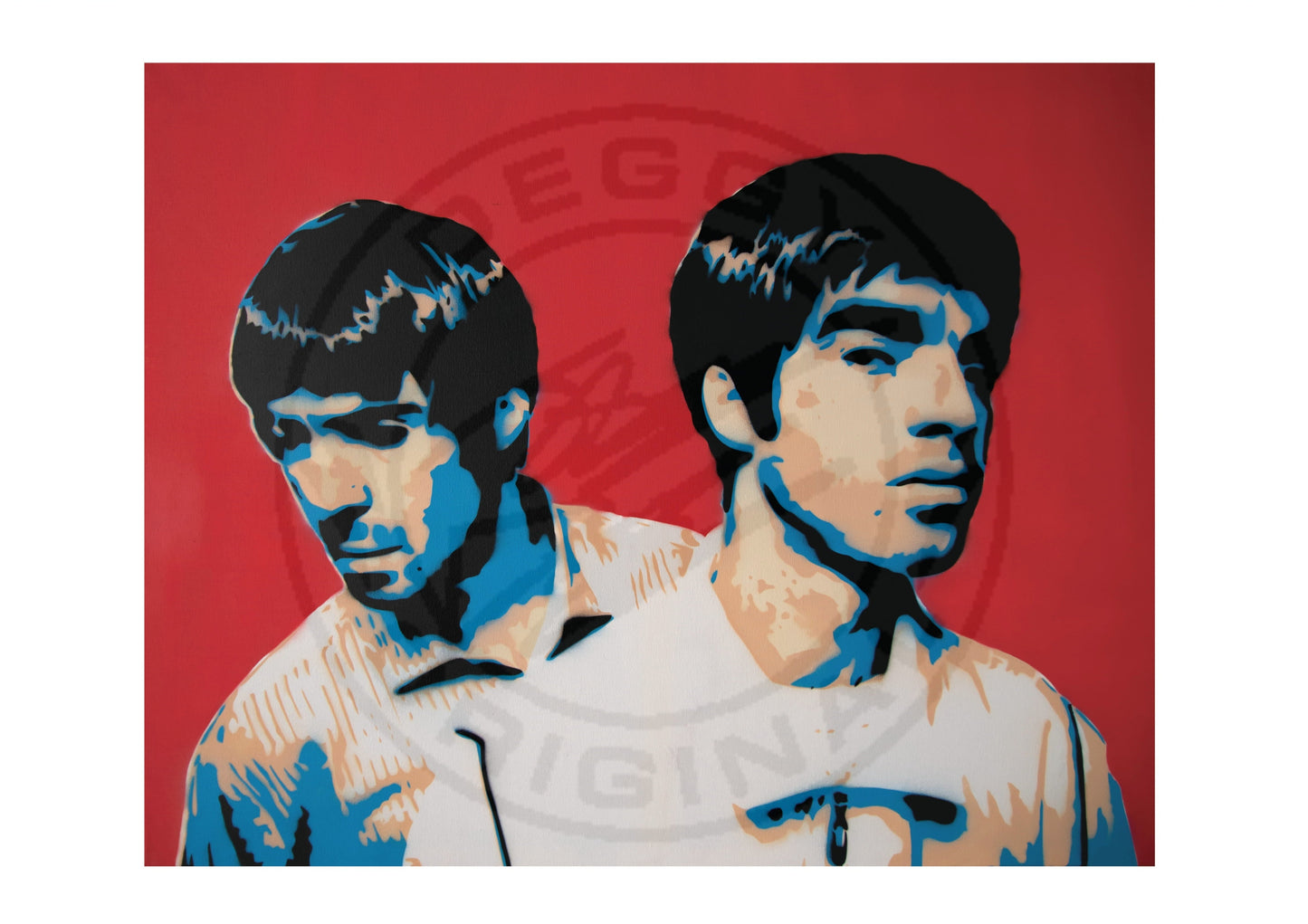 Liam & Noel Gallagher A2 LTD Edition Print (Red)