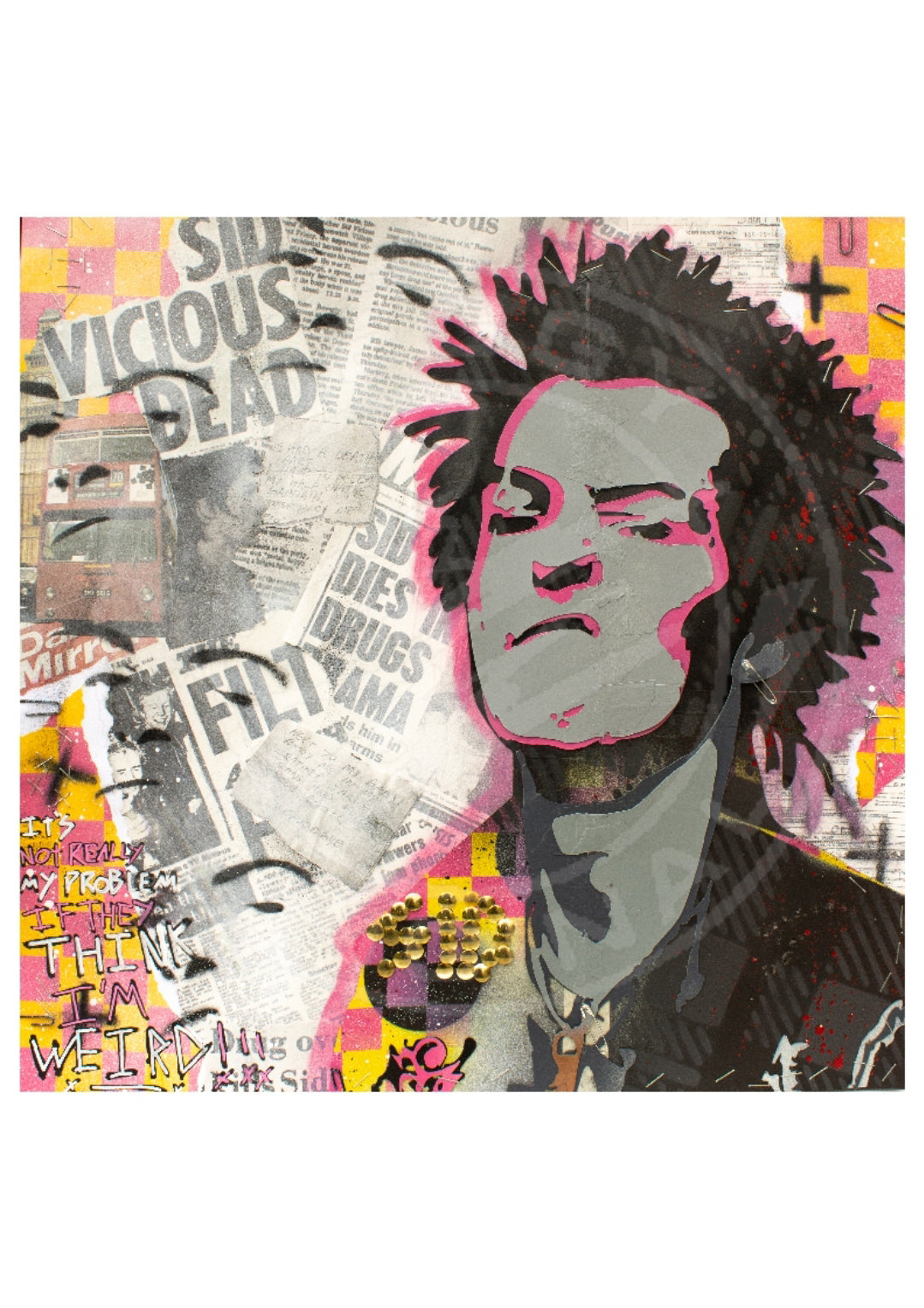 Sid Vicious Mixed Media GICLÉE FINE ART PRINT